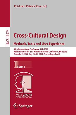 E-Book (pdf) Cross-Cultural Design. Methods, Tools and User Experience von 