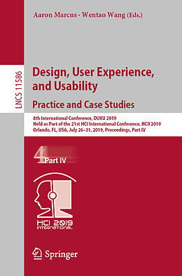 Kartonierter Einband Design, User Experience, and Usability. Practice and Case Studies von 