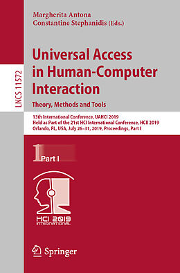 Kartonierter Einband Universal Access in Human-Computer Interaction. Theory, Methods and Tools von 