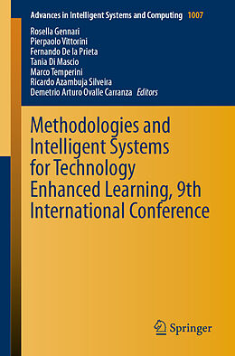 Couverture cartonnée Methodologies and Intelligent Systems for Technology Enhanced Learning, 9th International Conference de 