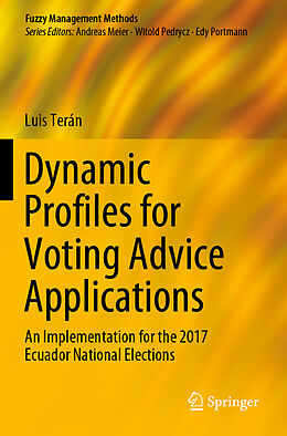 Couverture cartonnée Dynamic Profiles for Voting Advice Applications de Luis Terán