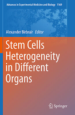 Couverture cartonnée Stem Cells Heterogeneity in Different Organs de 