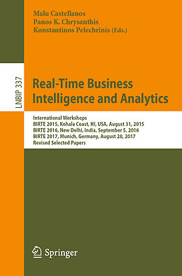 Couverture cartonnée Real-Time Business Intelligence and Analytics de 