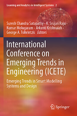 Couverture cartonnée International Conference on Emerging Trends in Engineering (ICETE) de 