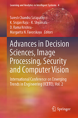 Livre Relié Advances in Decision Sciences, Image Processing, Security and Computer Vision de 