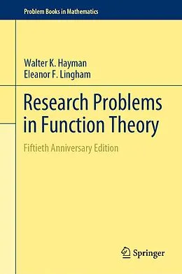 E-Book (pdf) Research Problems in Function Theory von Walter K. Hayman, Eleanor F. Lingham