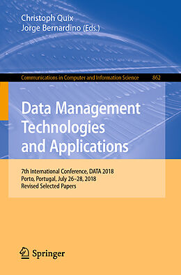 Kartonierter Einband Data Management Technologies and Applications von 