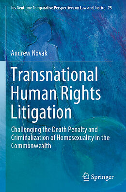 Couverture cartonnée Transnational Human Rights Litigation de Andrew Novak