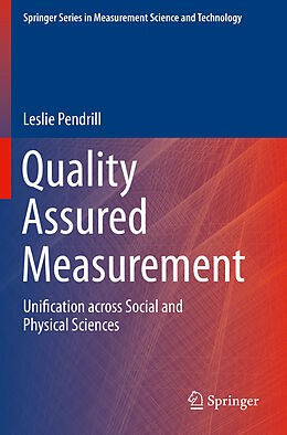 Couverture cartonnée Quality Assured Measurement de Leslie Pendrill