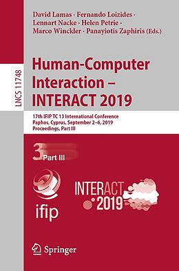 E-Book (pdf) Human-Computer Interaction - INTERACT 2019 von 