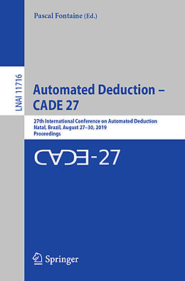 Kartonierter Einband Automated Deduction   CADE 27 von 