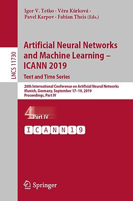 E-Book (pdf) Artificial Neural Networks and Machine Learning - ICANN 2019: Text and Time Series von 