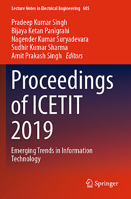 Couverture cartonnée Proceedings of ICETIT 2019 de 