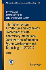 eBook (pdf) Information Systems Architecture and Technology: Proceedings of 40th Anniversary International Conference on Information Systems Architecture and Technology - ISAT 2019 de 