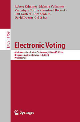 Couverture cartonnée Electronic Voting de 