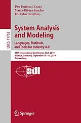 Kartonierter Einband System Analysis and Modeling. Languages, Methods, and Tools for Industry 4.0 von