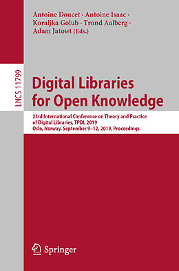 Kartonierter Einband Digital Libraries for Open Knowledge von 