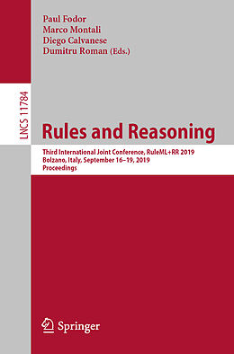 Kartonierter Einband Rules and Reasoning von 