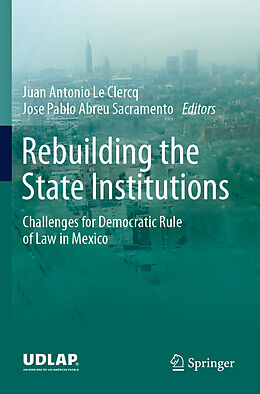 Couverture cartonnée Rebuilding the State Institutions de 