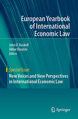Kartonierter Einband New Voices and New Perspectives in International Economic Law von 