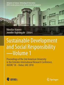Livre Relié Sustainable Development and Social Responsibility Volume 1 de 