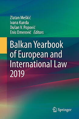 Livre Relié Balkan Yearbook of European and International Law 2019 de 