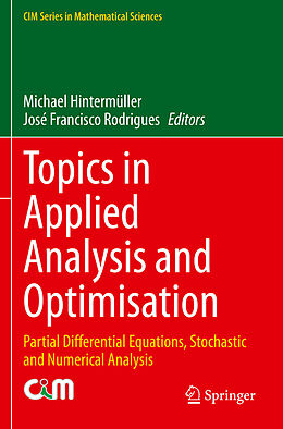 Couverture cartonnée Topics in Applied Analysis and Optimisation de 