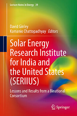 Livre Relié Solar Energy Research Institute for India and the United States (SERIIUS) de 