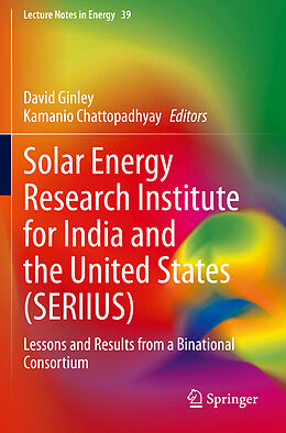 Couverture cartonnée Solar Energy Research Institute for India and the United States (SERIIUS) de 