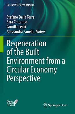 Couverture cartonnée Regeneration of the Built Environment from a Circular Economy Perspective de 