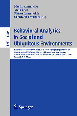 Kartonierter Einband Behavioral Analytics in Social and Ubiquitous Environments von 