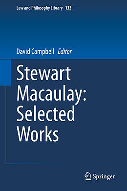 Fester Einband Stewart Macaulay: Selected Works von 