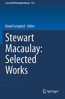 Kartonierter Einband Stewart Macaulay: Selected Works von 