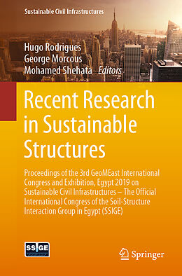 Couverture cartonnée Recent Research in Sustainable Structures de 
