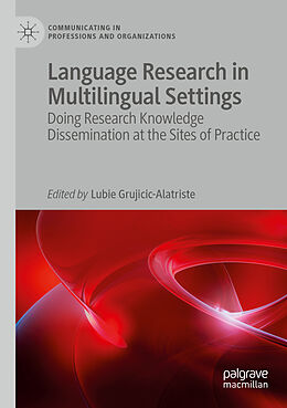 Couverture cartonnée Language Research in Multilingual Settings de 