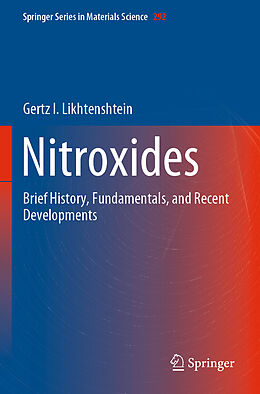 Couverture cartonnée Nitroxides de Gertz I. Likhtenshtein