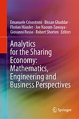 Livre Relié Analytics for the Sharing Economy: Mathematics, Engineering and Business Perspectives de 