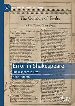 Livre Relié Error in Shakespeare de Alice Leonard