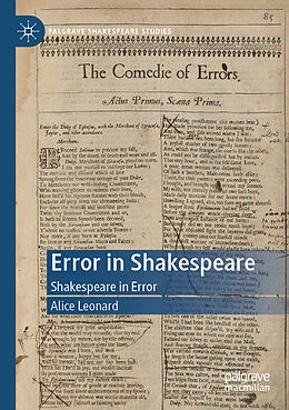 Couverture cartonnée Error in Shakespeare de Alice Leonard