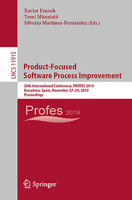 Kartonierter Einband Product-Focused Software Process Improvement von 