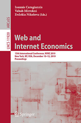 Kartonierter Einband Web and Internet Economics von 