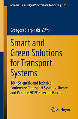 Couverture cartonnée Smart and Green Solutions for Transport Systems de 