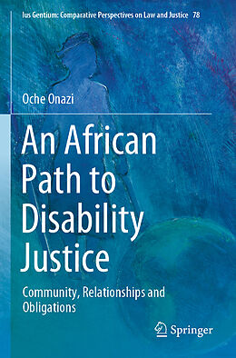 Couverture cartonnée An African Path to Disability Justice de Oche Onazi