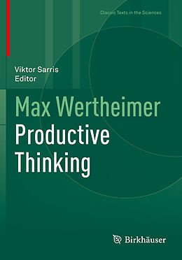 Couverture cartonnée Max Wertheimer Productive Thinking de Max Wertheimer