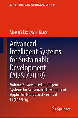 Livre Relié Advanced Intelligent Systems for Sustainable Development (AI2SD 2019) de 