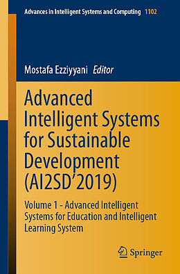 Couverture cartonnée Advanced Intelligent Systems for Sustainable Development (AI2SD 2019) de 