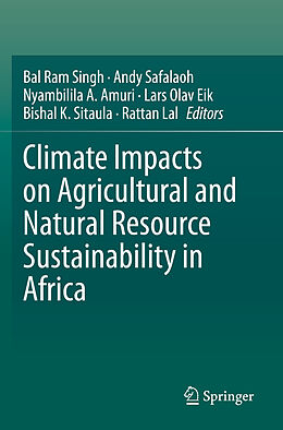 Couverture cartonnée Climate Impacts on Agricultural and Natural Resource Sustainability in Africa de 