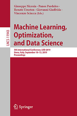 Kartonierter Einband Machine Learning, Optimization, and Data Science von 