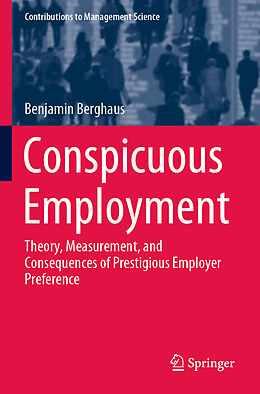 Kartonierter Einband Conspicuous Employment von Benjamin Berghaus
