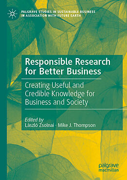 Couverture cartonnée Responsible Research for Better Business de 